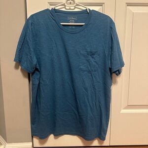 L.L.Bean Blue Heather Pocket Tshirt